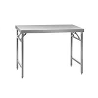 Royal Catering RCAT-120K Mesa Plegable de Acero Inoxidable Mesa de Trabajo (60-00 x 120-00 x 90-50 cm- Capacidad de…